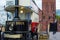 Liverpool, England, United Kingdom; 10/15/2018: Black food truck offering street food in Albert Dock