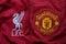 Liverpool and Manchester United Football Club on the Jersey