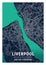 Liverpool - United Kingdom Blue Dark City Map