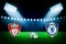 Liverpool Vs Chelsea Cricket Match Championship Background in 3D Rendered Abstract Stadium