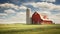 livestock barn with silo