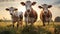 livestock cows isolated