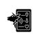 Livestock monitoring black glyph icon