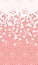 Living coral arabesque vector seamless pattern. Geometric halftone texture with color tile disintegration. Coral color