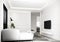 living dining bedroom interior render 3d