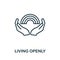 Living Openly icon from lgbt collection. Simple line Living Openly icon for templates, web design and infographics