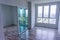 Living room - Apartment with wooden windows and parquet flooring