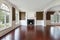 Living room with cherry wood flooring