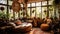Living room decor, home interior design . Bohemian Rustic style