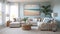 Living room decor, home interior design . Coastal Modern style