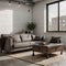 Living room loft in industrial style ,