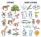 Living vs non living things comparison for kids teaching outline diagram