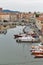 Livorno cityscape with canal, Italy