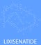 Lixisenatide molecule. Skeletal formula.