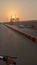 Liyari express Karachi street sunset view