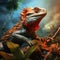 Lizard, goanna, australia  Made With Generative AI illustration