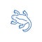 Lizard line icon concept. Lizard flat  vector symbol, sign, outline illustration.