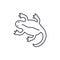 Lizard line icon concept. Lizard vector linear illustration, symbol, sign