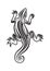 lizard tattoo. Vector illustration decorative design