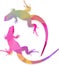 Lizard Vector art multicolored polygonal illustration