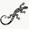 lizard vector illustrations black in white background