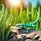 lizards in grass, AI-Generatet