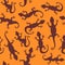 Lizards. Seamless Abstract background.