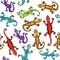 Lizards. Seamless Abstract background. Vector pattern.