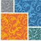 Lizards - seamless pattern set.