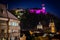 Ljubljana Castle illuminated at night, Slovenia