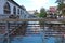 Ljubljana city center bridge with love locks