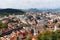 Ljubljana city center from the Castle Slovenia