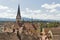 Ljubljana cityscape with roof tiles, Slovenia