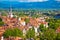 Ljubljana green cityscape aerial view