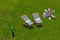 Ljubljana, Ljubljana Castle, deck chairs, lawn, relaxing, outdoor, decorations, Slovenia, Europe, panoramic view