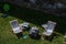 Ljubljana, Ljubljana Castle, deck chairs, lawn, relaxing, outdoor, decorations, Slovenia, Europe, panoramic view