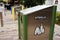 Ljubljana, Slovenia - AUGUST 15, 2017. Trash sorting in city center. Ecology and nature care