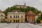 LJUBLJANA, SLOVENIA - MAY 14, 2019: Congress Square (Kongresni Trg) and castle in Ljubljana, Sloven