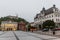 LJUBLJANA, SLOVENIA - MAY 14, 2019: Congress Square (Kongresni Trg) and castle in Ljubljana, Sloven