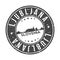 Ljubljana Slovenia Round Stamp Icon Skyline City Design Badge Rubber.