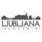 Ljubljana Slovenia Skyline Silhouette Design City Vector Art Famous Buildings.