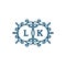 LK letter Logo Floral Swirl Logos Symbol