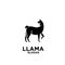 Llama alpaca Silhouette logo black outline line set silhouette logo icon designs  for logo icon stamp