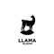 Llama alpaca Silhouette logo black outline line set silhouette logo icon designs vector for logo icon stamp