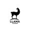 Llama alpaca Silhouette logo black outline line set silhouette logo icon designs vector for logo icon stamp