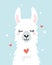 Llama Alpaca  Valentine\\\'s Day card stock illustration. Abstract  Albino  Animal  Animal Hair  Animal Wildlife