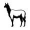 Llama black icon on white background. Llama silhouette