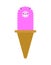 Llama Ice cream. Lama alpaca Eskimo. Cute animal Sweetness cartoon vector