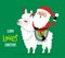 Llama loves Christmas - santa rides a llama.