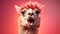 Llama-mentary Laughter: Comical Image of a Playful Llama